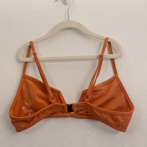 NGB Audubon Solid Rust Bikini Top Adjustable Straps Back Clasp Swim Top - Picture 2 of 3